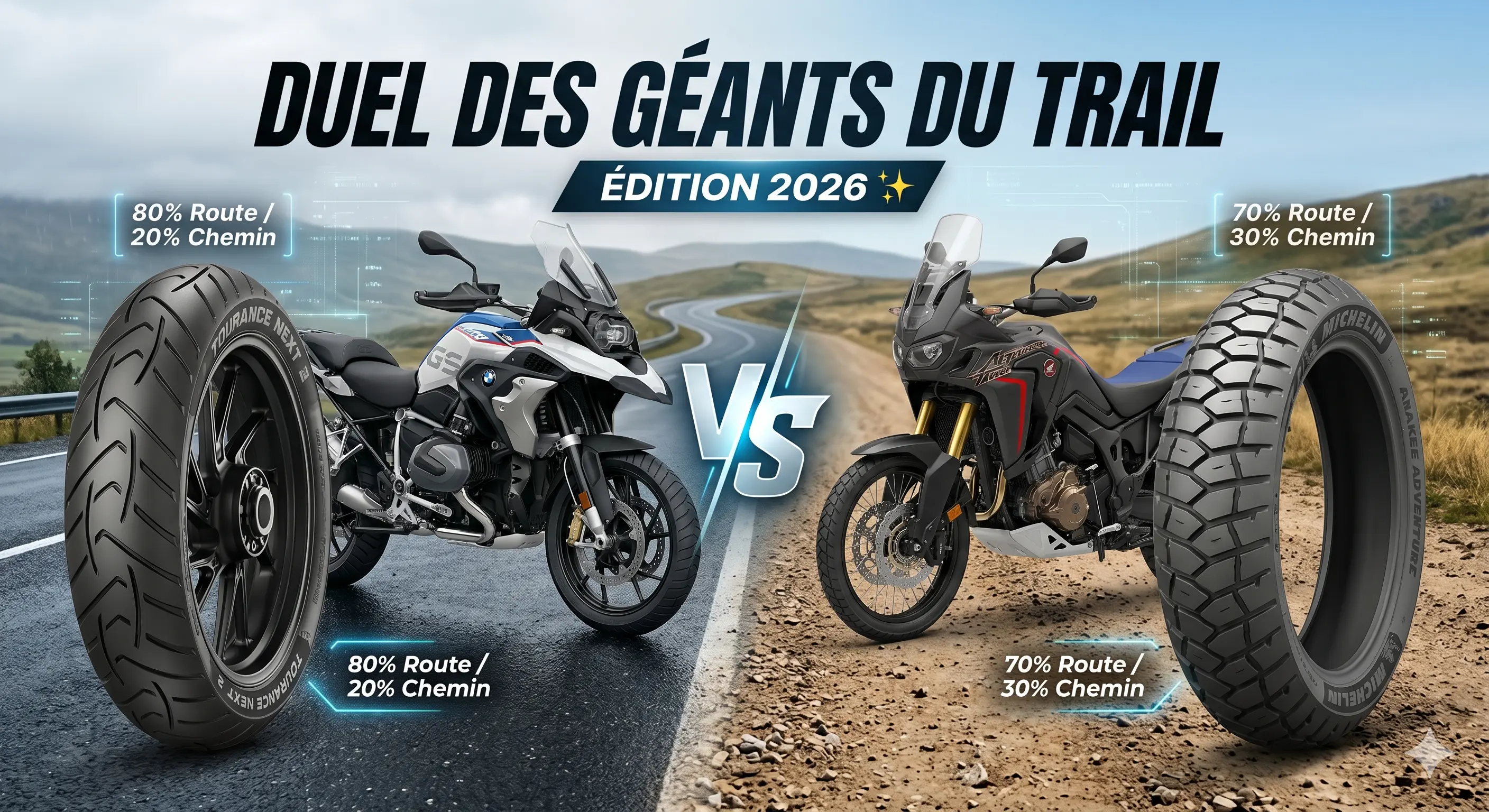 Metzeler Tourance Next 2 vs Michelin Anakee Adventure 2026 : Le Duel des Géants du Trail !