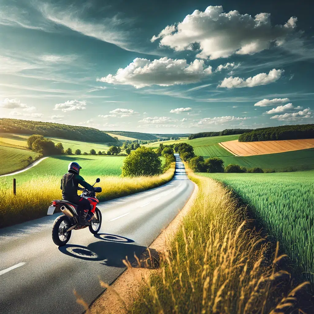 Moto sur la route