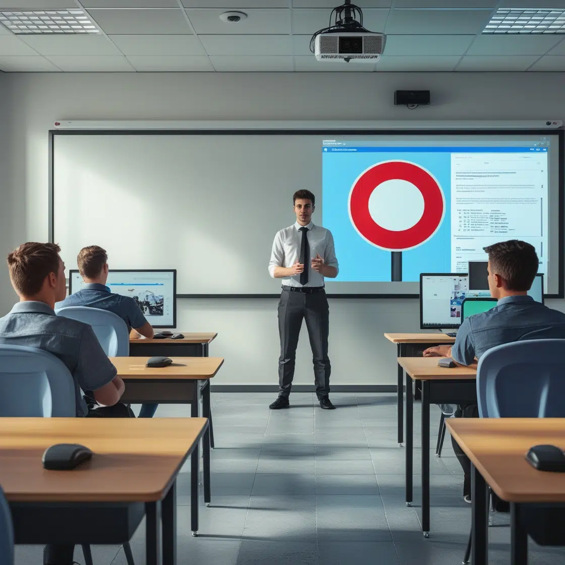 Salle d'examen du code