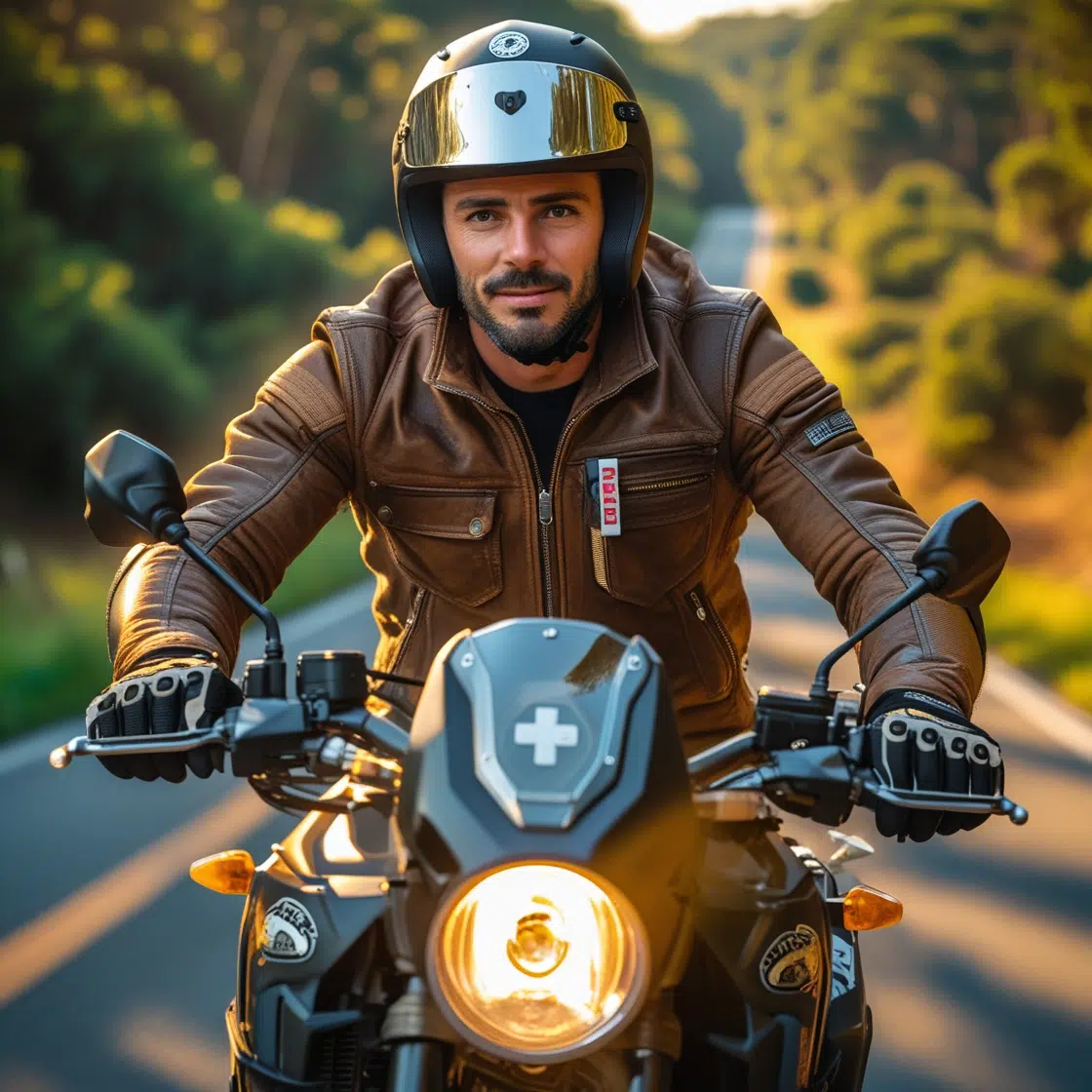 homme sur ca moto