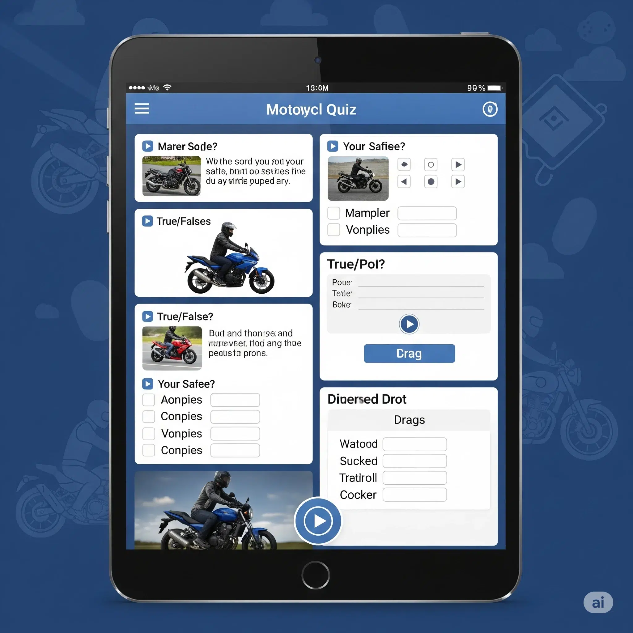 Quiz interactif sur la sécurité moto