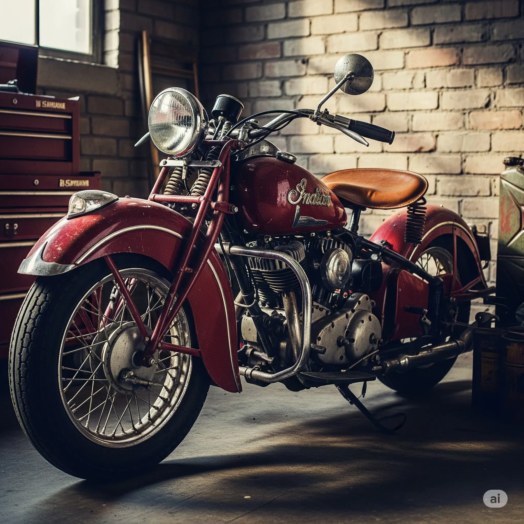 Moto ancienne, style vintage