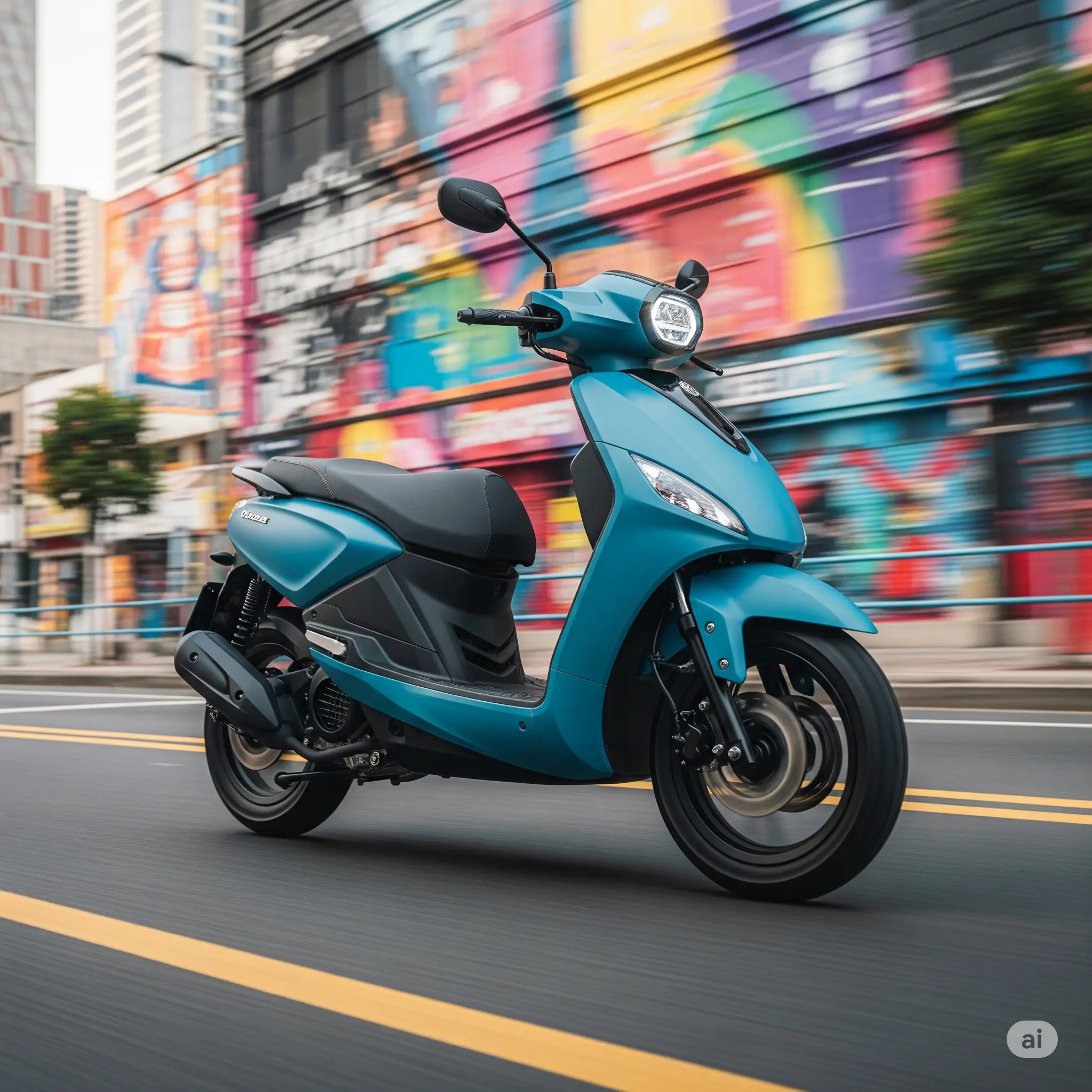 Scooter 50cc moderne en ville